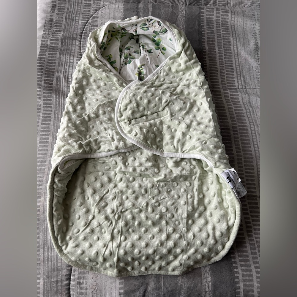 Miracle Baby Minky Reversible Swaddle Wrap Blanket